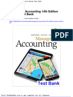 Dwnload Full Managerial Accounting 14th Edition Warren Test Bank PDF