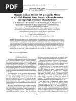 Magnetic Isolated Vircator With A Magnetic Mirror On A Prelimit Electron Beam