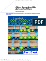 Dwnload Full Principles of Cost Accounting 16th Edition Vanderbeck Test Bank PDF