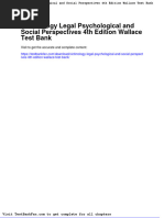 Dwnload Full Victimology Legal Psychological and Social Perspectives 4th Edition Wallace Test Bank PDF