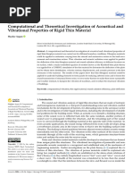 Computational and Theoretical Investigation of Acoustical and Vibrational Properties of Rigid Thin Material