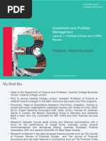 Investment and Portfolio Management: Professor Robert Kosowski