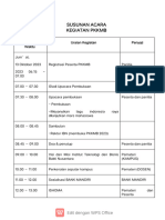 SUSUNAN ACARA PKKMB Hari Pertama Kampus