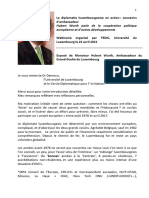 La Diplomatie Luxembourgeoise en Action La Coopération Politique Européenne Et D'autres Développement - M. L'ambassadeur Hubert Wurth