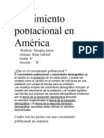 Crecimiento Poblacional en América