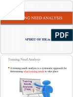 Training Need Analysis: Spirit of HR - in