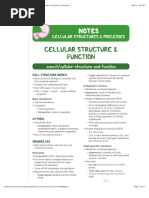 Cellular Structures and Processes Notes - Diagrams & Illustrations - Osmosis