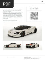 McLaren 750S Order Summary 2024-01-24