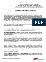 Uniformes y Observaciones Generales 2024