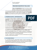 Edital de Processo Seletivo #001/2023