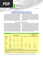 Ammonia Caused Profit Loss Technical Bulletin