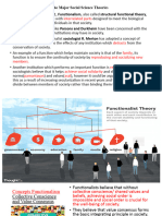 The Major Social Science Theories