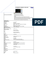 Spesifikasi Patient Monitor: Draeger - Vista 120S: Type Parameter Merk FEATURES