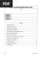 Site Validation Master Plan