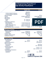 Ineos Typical Engineering Properties of Hdpe