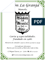 MesonLaGranja Carta