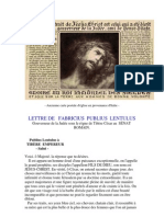 Jesus Christ Lettre Du Publius Lentulus