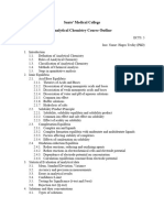 Analytical Chemistry Course Outline-2022