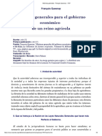 François Quesnay - Máximas Generales para El Gobierno Económico de Un Reino Agrícola