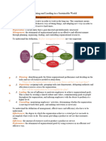 Organizing and Leading in A Sustainable World