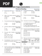 Chemical Bonding - Practice Sheet - (NSEC)