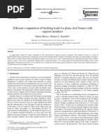 2005 - Ef Cient Computation of Buckling Loads For Plane Steel Frames With Tapered Members