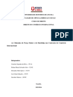 Trabalho de Dto Do Comércio Internacional - Sobre Clausula de Hardhip e Força Maior