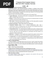 Computer NW Short Answers Unit III and IV