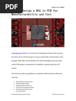 How To Design A BGA in PCB For Manufacturability and Cost