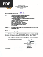 MC 003 Memorandum From The Executive Secretary Dated Nov. 08, 2021