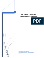 C-309 MT Lab Manual Civil Engineering Material Testing Laboratory