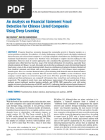 An Analysis On Financial Statement Fraud Detection For Chinese Listed Companies Using Deep Learning