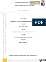 Ensayo Del Desarrollo Del Pensamiento Piaget