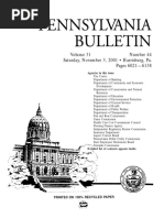 Number 44 Saturday, November 3, 2001 - Harrisburg, Pa. Pages 6021-6138