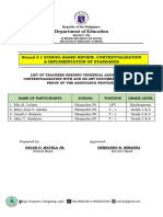 3.1 School Based Review Contextualization and Implementation of Standards