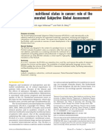 Assessing Nutritional Status in Cancer: Role of The Patient-Generated Subjective Global Assessment