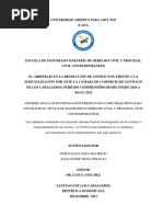 El Arbitraje en La Resolución de Conflictos, Frente A La Judicialización Por Ante La Cámara de Comercio de Santiago de Los Caballeros, Período