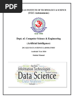 20CAI213 DATA SCIENCE LABORATORY Manual 2024