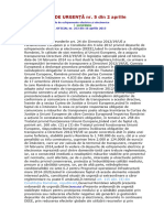 ORDONANȚĂ de URGENȚĂ Nr. 5 Din 2 Aprilie 2015 - Privind Deșeurile de Echipamente Electrice Și Electronice