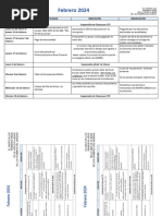 Calendario Febrero 2024