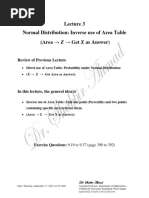 Lec-3 (Inverse Use of Area Table (Area Z Get X As Answer) - MTH264