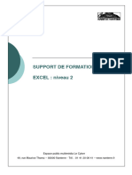 Support de Formation EXCEL: Niveau 2