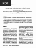 Extreme Value Prediction of Snow Avalanche Runout