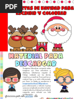 Tarjetas de Navidad para Escribir y Colorear