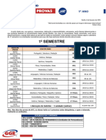 Calendario 1o Semestre - 1o Ano