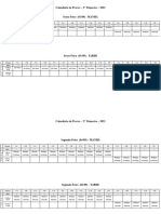 Calendário de Provas - 2º Trimestre - 2023 - Alunos