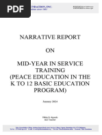 Narrative Report - Peace Education - Mikka Aguado