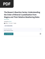 Bowen Reaction Series Complete Note On (Chapter 2) ?