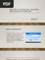 Hyperlink Creation Changing The Color of The Hyperl