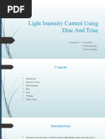 Light Intensity Control Using Diac and Triac